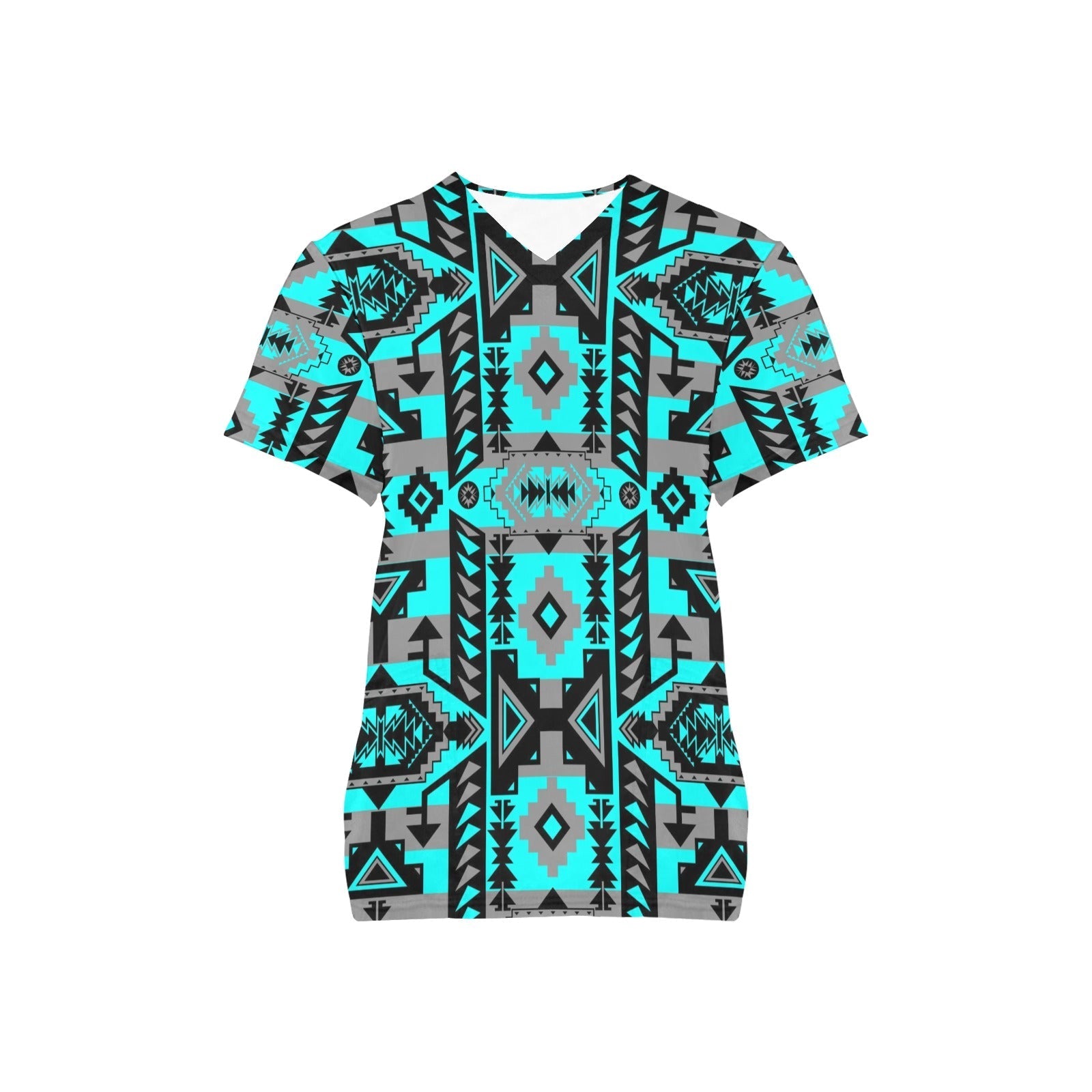 Chiefs Mountain Sky All Over Print Scrub Top Scrub Top e-joyer 
