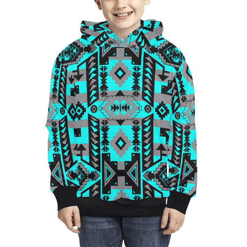 Chiefs Mountain Sky Kids' All Over Print Hoodie (Model H38) Kids' AOP Hoodie (H38) e-joyer 