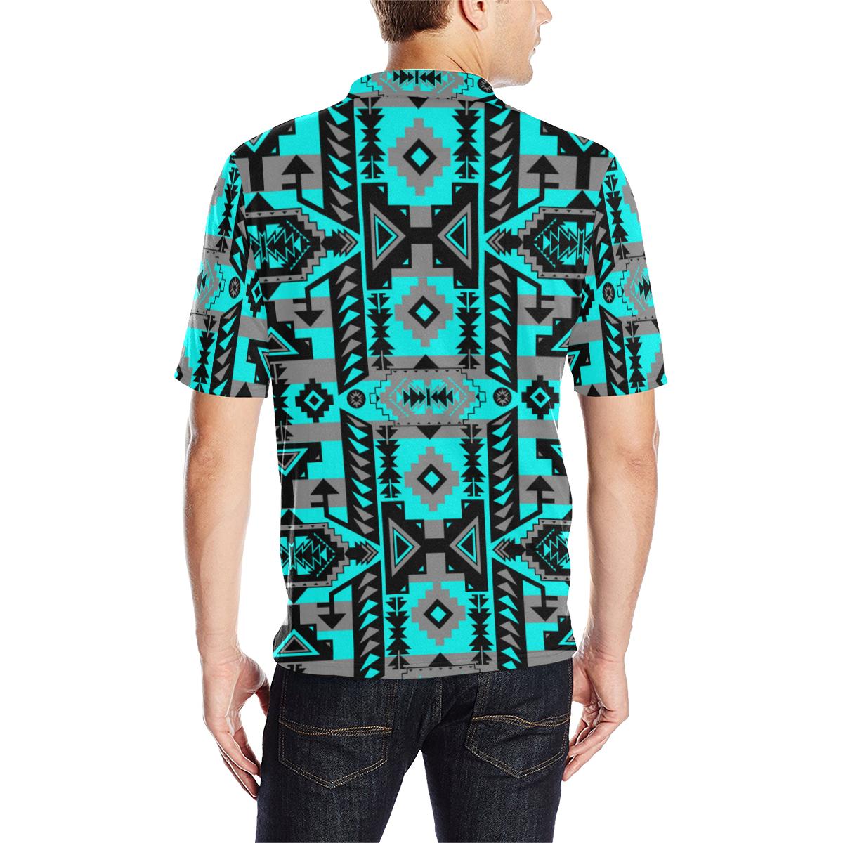 Chiefs Mountain Sky Men's All Over Print Polo Shirt (Model T55) Men's Polo Shirt (Model T55) e-joyer 