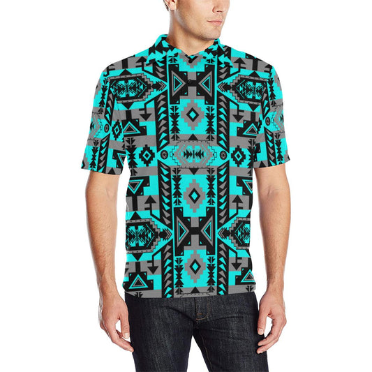 Chiefs Mountain Sky Men's All Over Print Polo Shirt (Model T55) Men's Polo Shirt (Model T55) e-joyer 