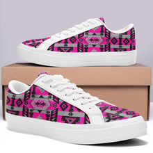 Load image into Gallery viewer, Chiefs Mountain Stunning Sunset Aapisi Low Top Canvas Shoes White Sole 49 Dzine 
