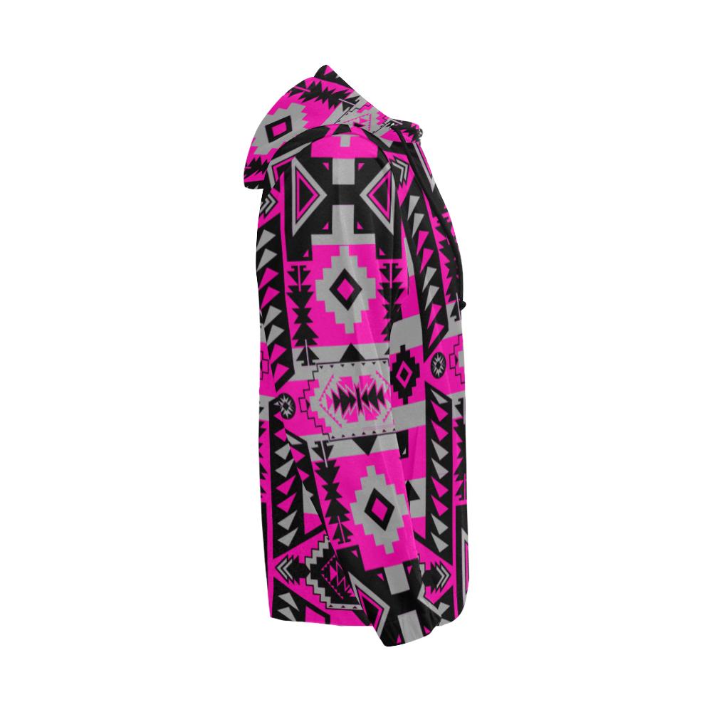 Chiefs Mountain Stunning Sunset All Over Print Full Zip Hoodie for Men (Model H14) All Over Print Full Zip Hoodie for Men (H14) e-joyer 