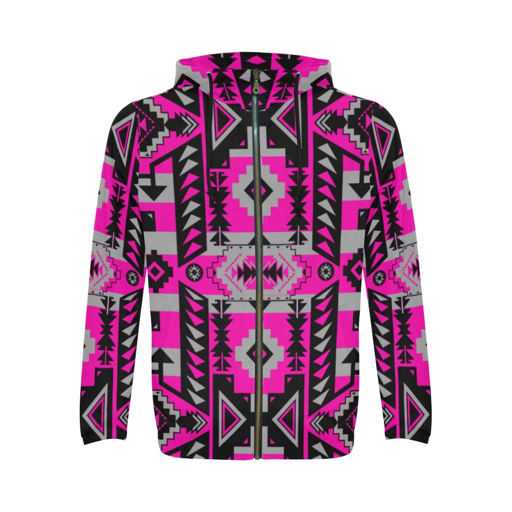 Chiefs Mountain Stunning Sunset All Over Print Full Zip Hoodie for Men (Model H14) All Over Print Full Zip Hoodie for Men (H14) e-joyer 