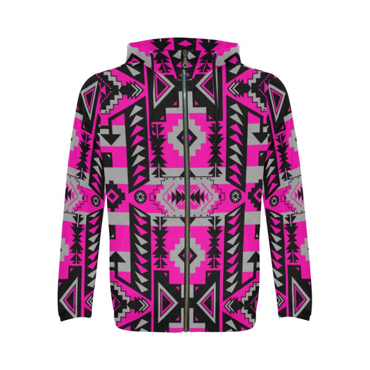 Chiefs Mountain Stunning Sunset All Over Print Full Zip Hoodie for Men (Model H14) All Over Print Full Zip Hoodie for Men (H14) e-joyer 