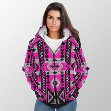 Load image into Gallery viewer, Chiefs Mountain Stunning Sunset Sherpa Hoodie 49 Dzine 
