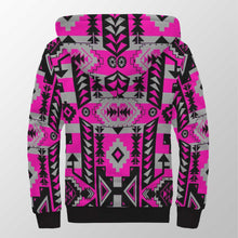 Load image into Gallery viewer, Chiefs Mountain Stunning Sunset Sherpa Hoodie 49 Dzine 
