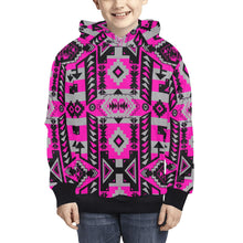 Load image into Gallery viewer, Chiefs Mountain Sunset Kids&#39; All Over Print Hoodie (Model H38) Kids&#39; AOP Hoodie (H38) e-joyer 
