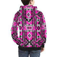 Load image into Gallery viewer, Chiefs Mountain Sunset Kids&#39; All Over Print Hoodie (Model H38) Kids&#39; AOP Hoodie (H38) e-joyer 
