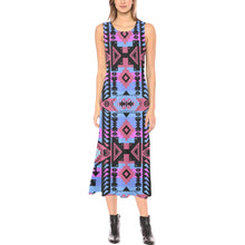 Load image into Gallery viewer, Chiefs Mountain Sunset Phaedra Sleeveless Open Fork Long Dress (Model D08) Phaedra Sleeveless Open Fork Long Dress (D08) e-joyer 
