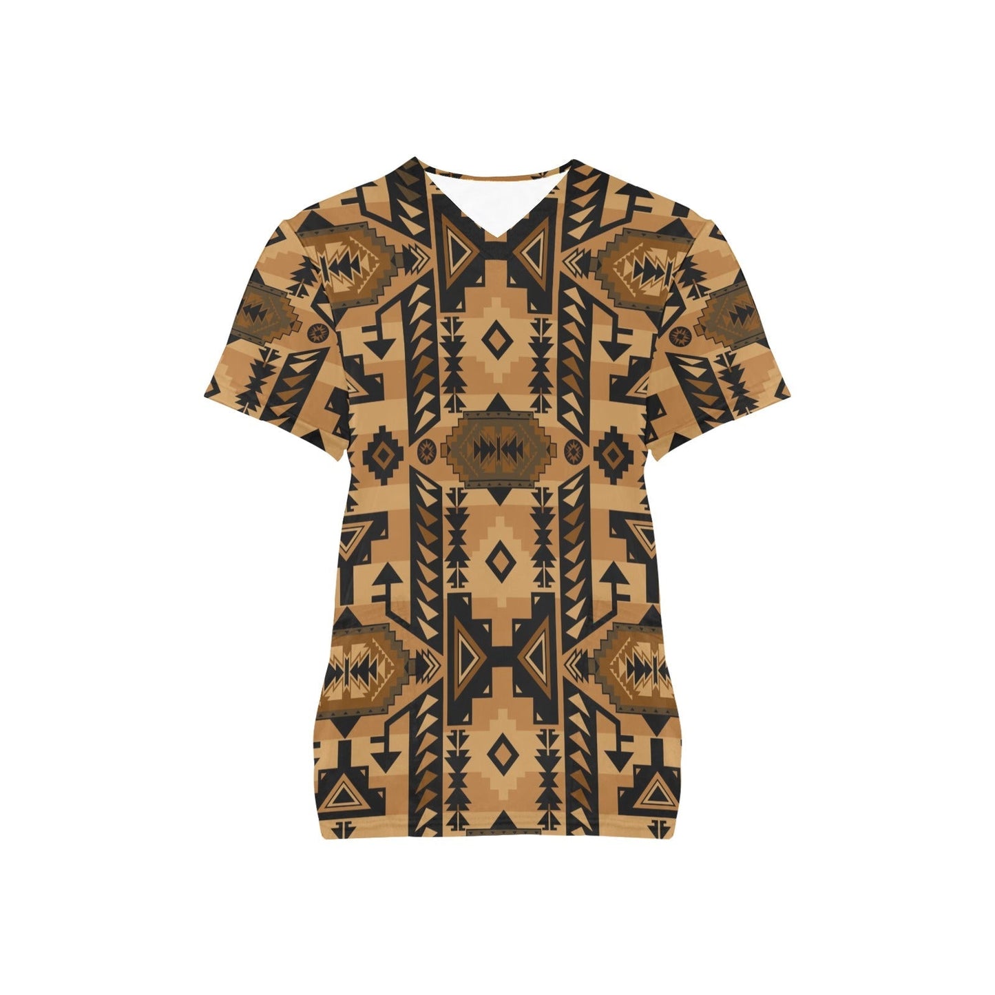 Chiefs Mountain Tan All Over Print Scrub Top Scrub Top e-joyer 