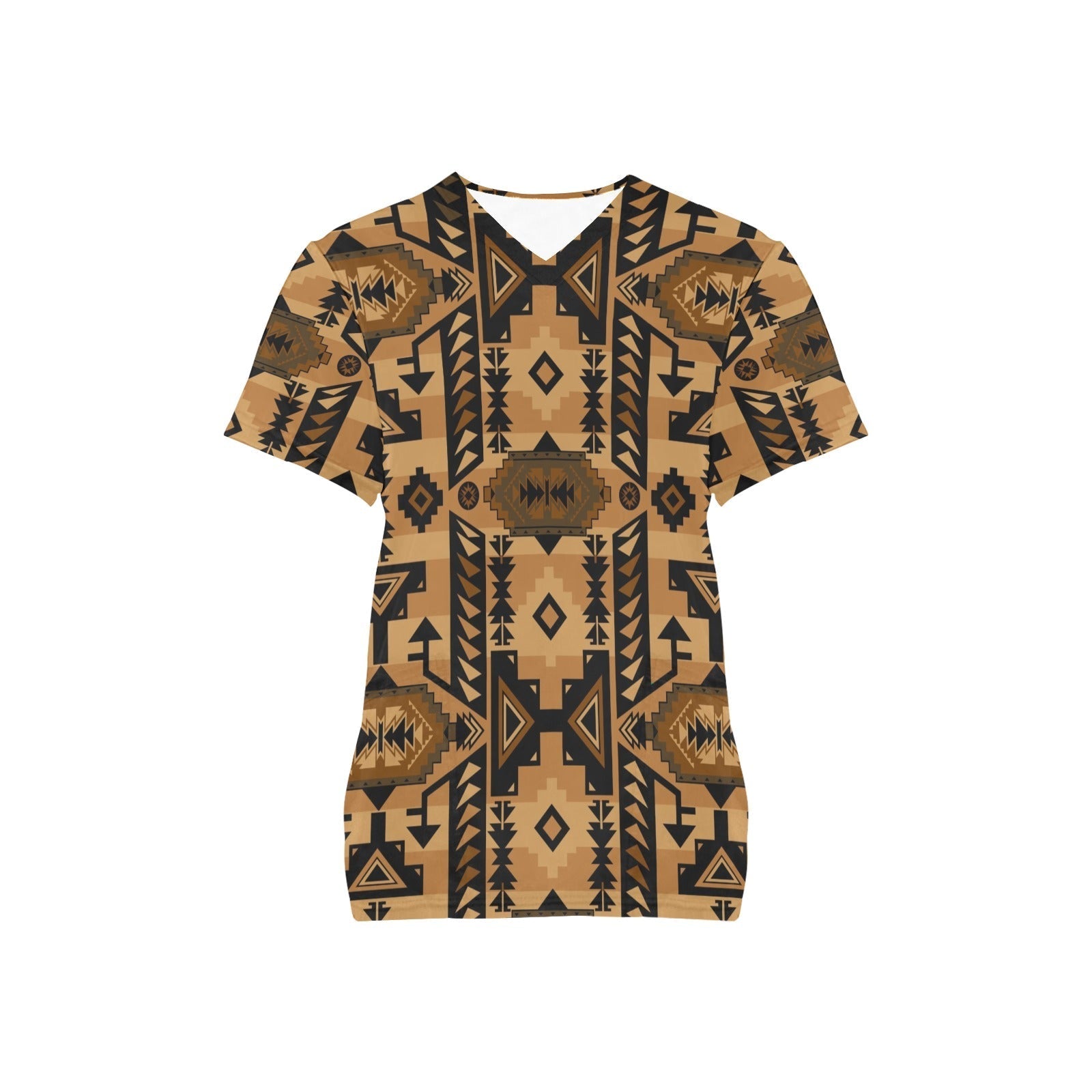 Chiefs Mountain Tan All Over Print Scrub Top Scrub Top e-joyer 