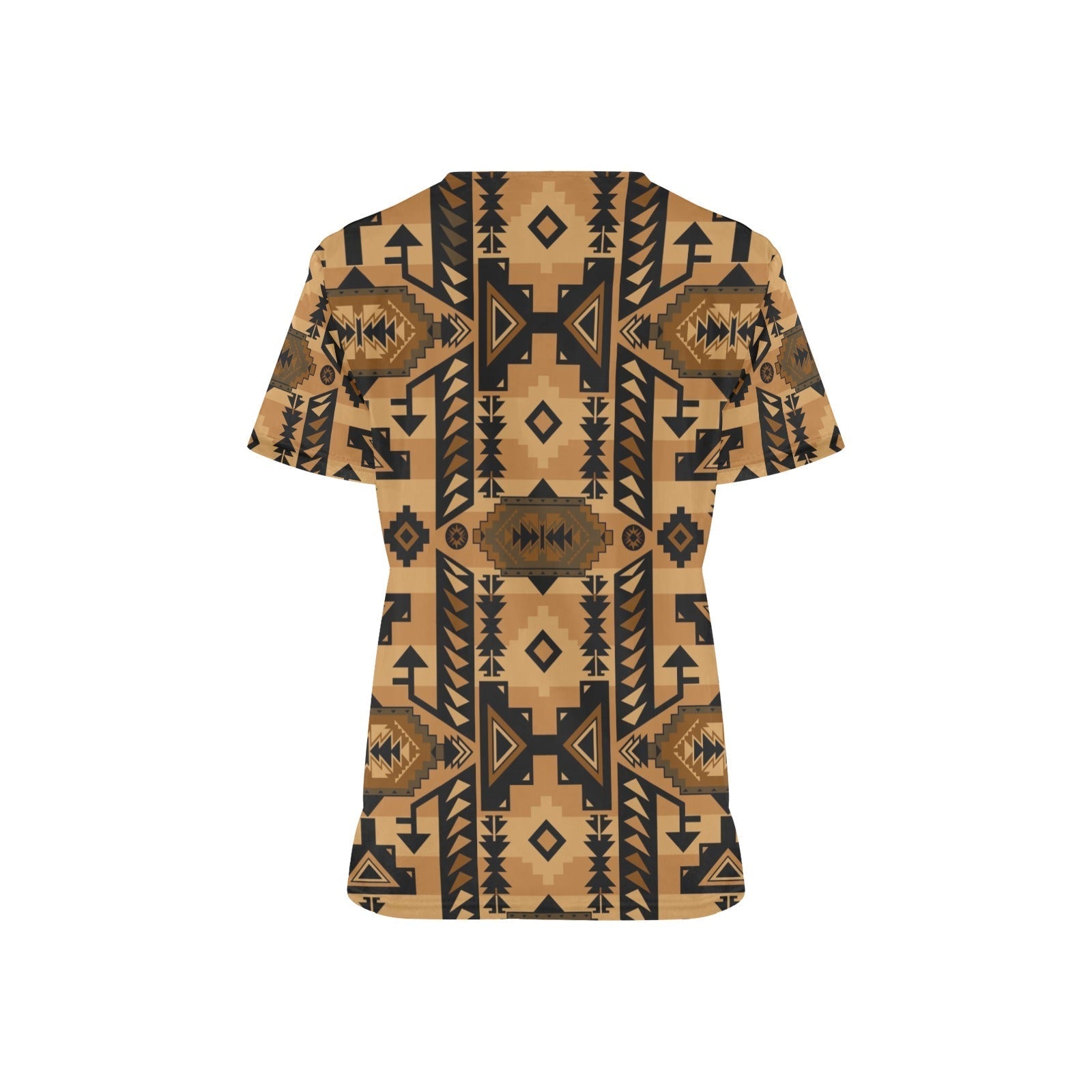 Chiefs Mountain Tan All Over Print Scrub Top Scrub Top e-joyer 