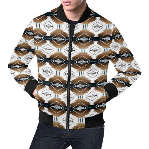 Cofitichequi White All Over Print Bomber Jacket for Men/Large Size (Model H19) All Over Print Bomber Jacket for Men/Large (H19) e-joyer 
