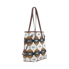 Load image into Gallery viewer, Cofitichequi White Clover Canvas Tote Bag (Model 1661) Clover Canvas Tote Bag (1661) e-joyer 
