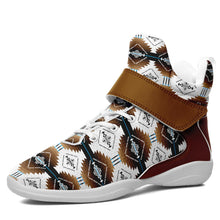 Load image into Gallery viewer, Cofitichequi White Ipottaa Basketball / Sport High Top Shoes 49 Dzine US Women 4.5 / US Youth 3.5 / EUR 35 White Sole with Brown Strap 
