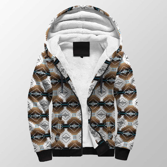 Cofitichequi White Sherpa Hoodie 49 Dzine 