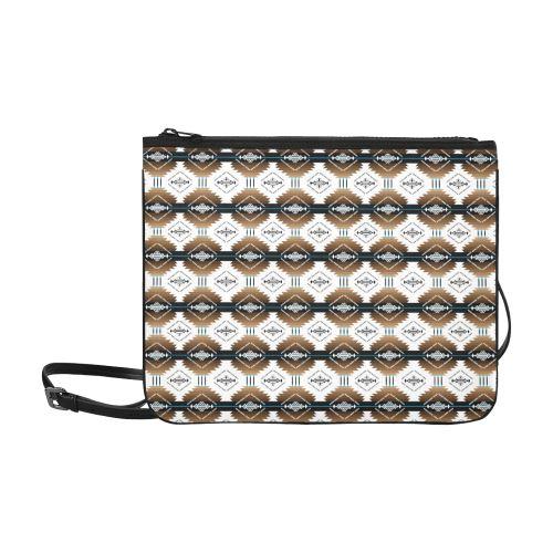 Cofitichequi White Slim Clutch Bag (Model 1668) Slim Clutch Bags (1668) e-joyer 