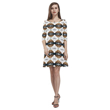 Load image into Gallery viewer, Cofitichequi White Tethys Half-Sleeve Skater Dress(Model D20) Tethys Half-Sleeve Skater Dress (D20) e-joyer 
