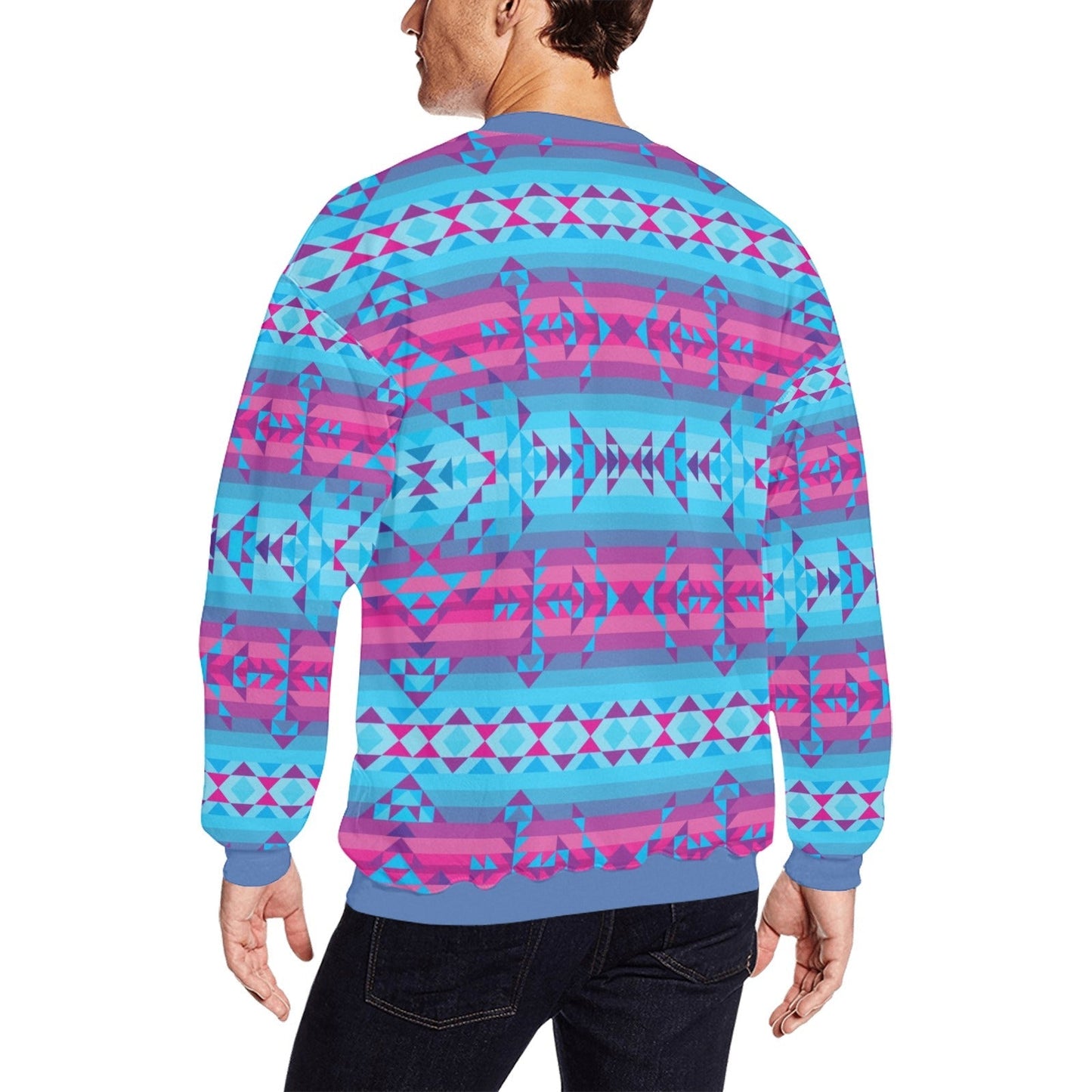 Cool Frost All Over Print Crewneck Sweatshirt for Men (Model H18) shirt e-joyer 