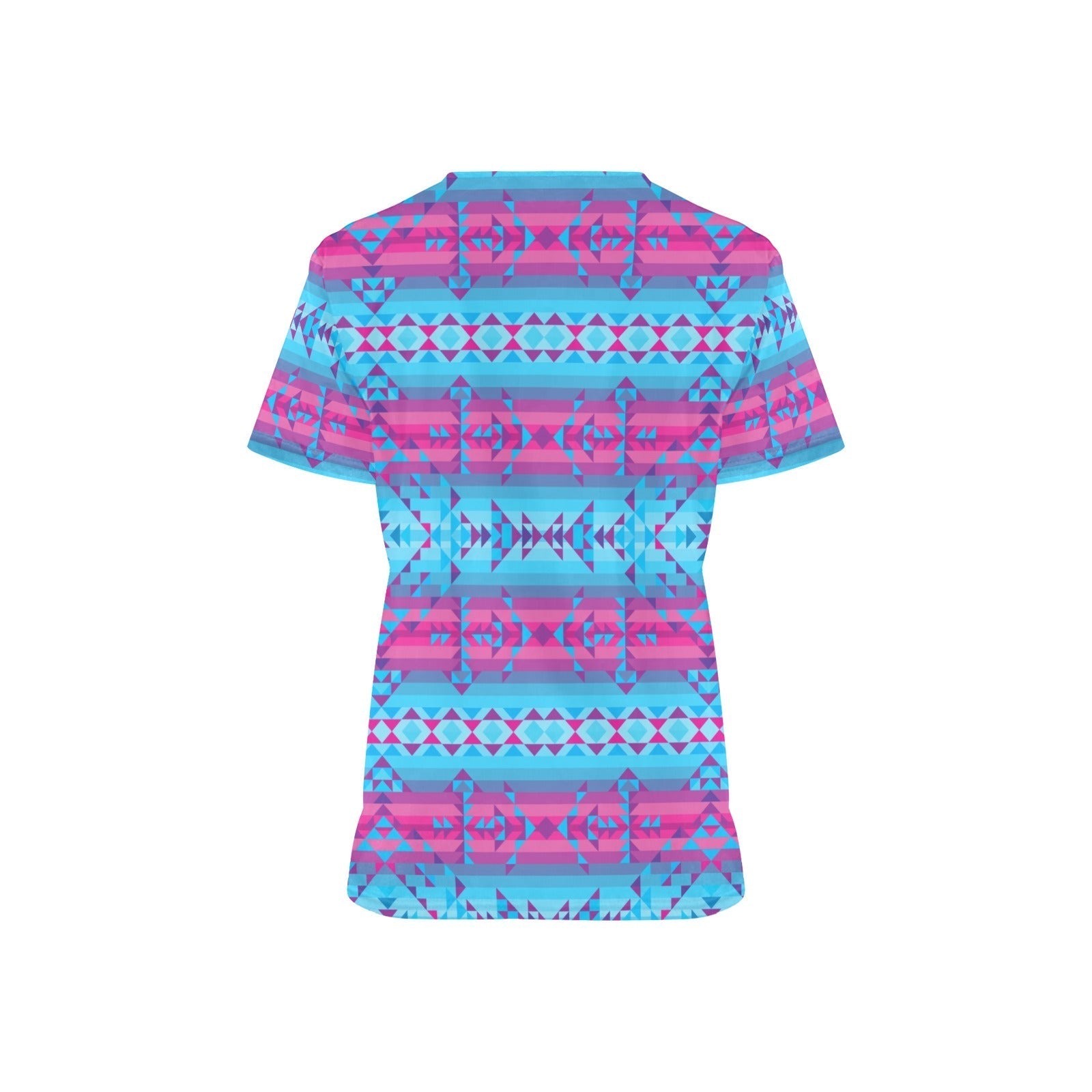 Cool Frost All Over Print Scrub Top Scrub Top e-joyer 