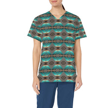 Load image into Gallery viewer, Cree Confederacy All Over Print Scrub Top Scrub Top e-joyer 
