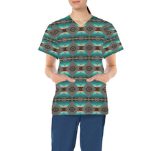 Load image into Gallery viewer, Cree Confederacy All Over Print Scrub Top Scrub Top e-joyer 
