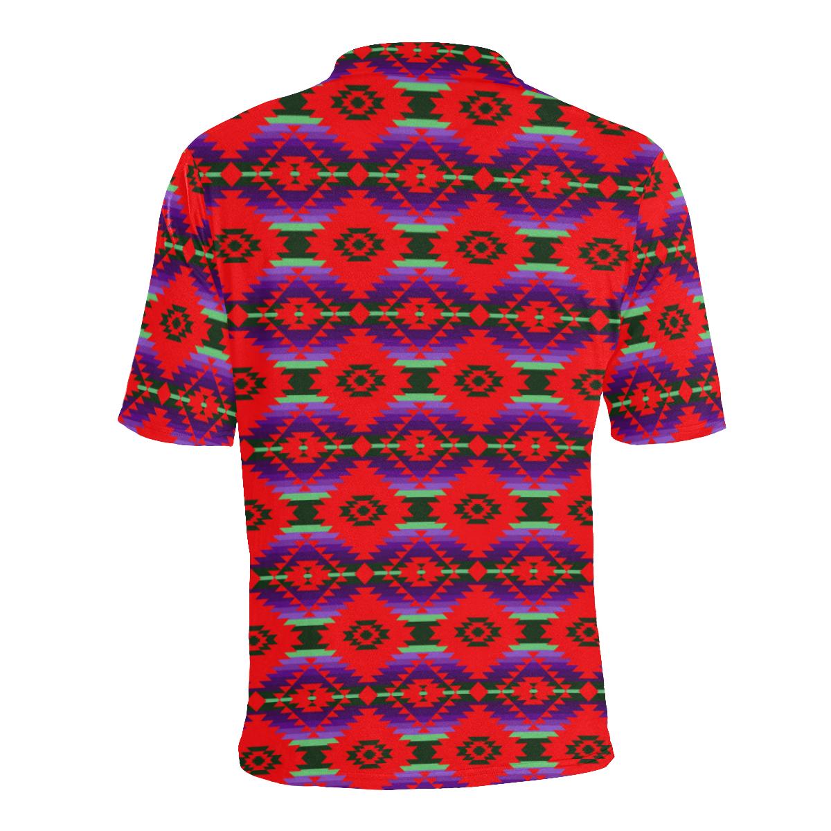 Cree Confederacy Chicken Dance Men's All Over Print Polo Shirt (Model T55) Men's Polo Shirt (Model T55) e-joyer 
