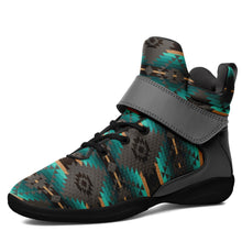 Load image into Gallery viewer, Cree Confederacy Ipottaa Basketball / Sport High Top Shoes 49 Dzine US Women 4.5 / US Youth 3.5 / EUR 35 Black Sole with Gray Strap 
