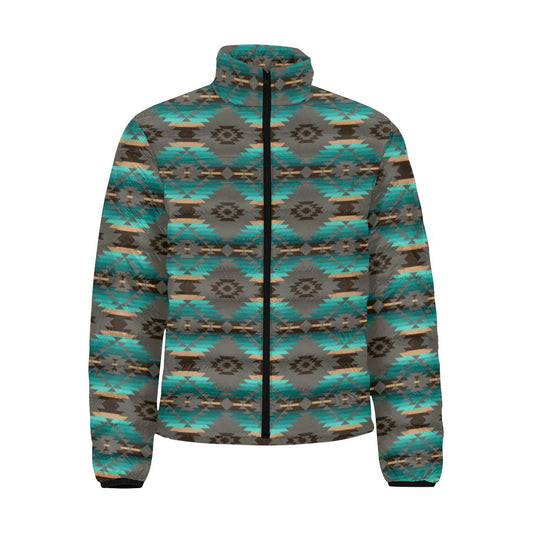 Cree Confederacy Men's Stand Collar Padded Jacket (Model H41) Men's Stand Collar Padded Jacket (H41) e-joyer 