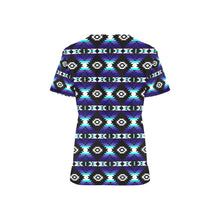 Load image into Gallery viewer, Cree Confederacy Midnight All Over Print Scrub Top Scrub Top e-joyer 
