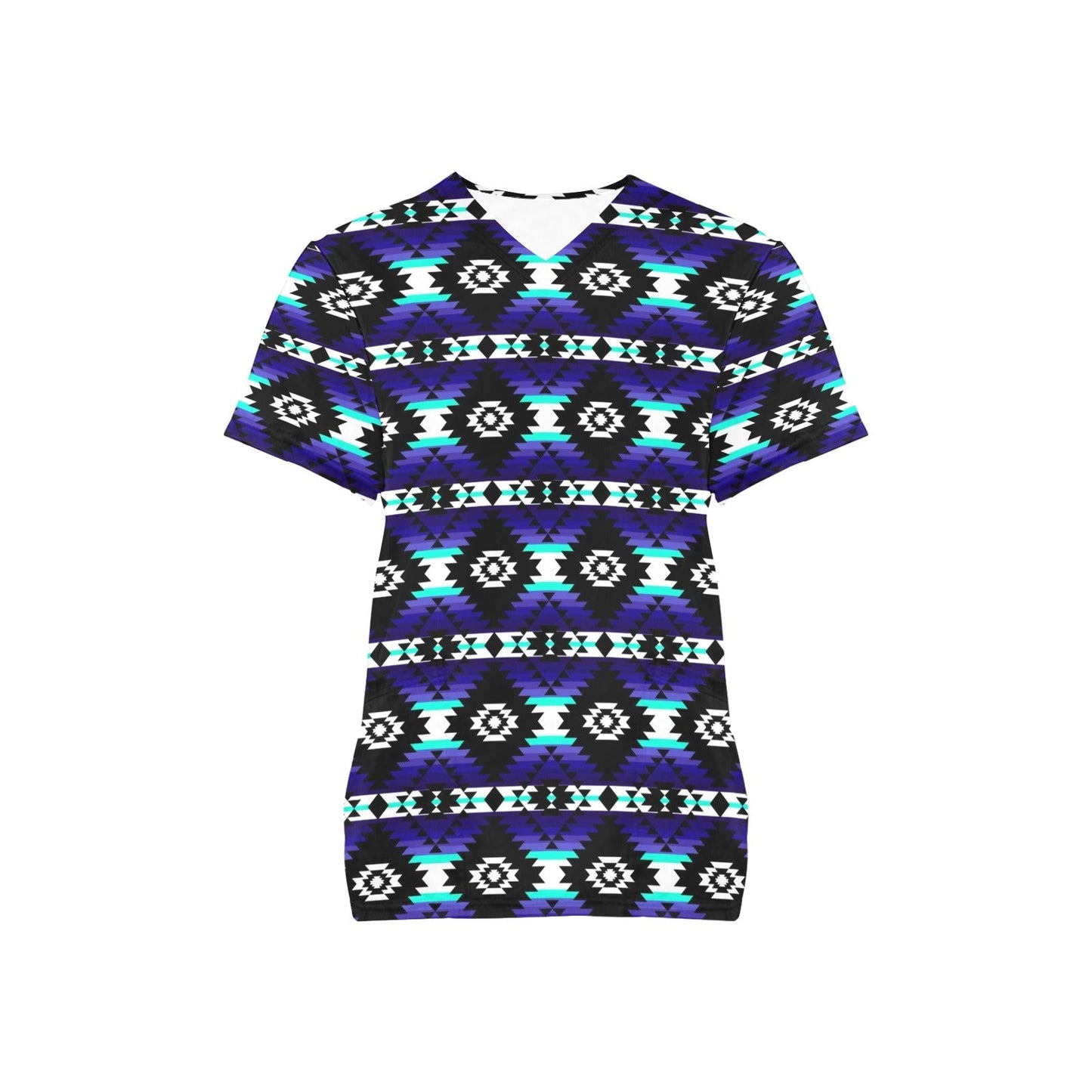 Cree Confederacy Midnight All Over Print Scrub Top Scrub Top e-joyer 