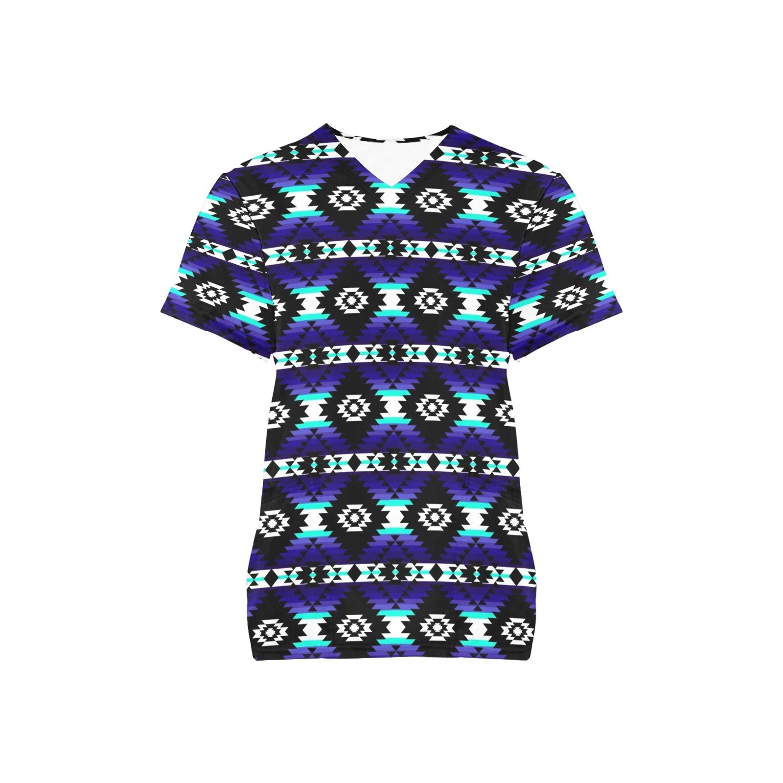 Cree Confederacy Midnight All Over Print Scrub Top Scrub Top e-joyer 