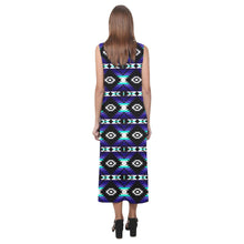 Load image into Gallery viewer, Cree Confederacy Midnight Phaedra Sleeveless Open Fork Long Dress (Model D08) Phaedra Sleeveless Open Fork Long Dress (D08) e-joyer 
