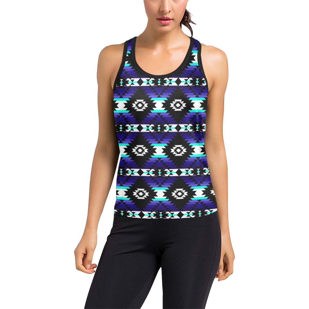 Cree Confederacy Midnight Women's Racerback Tank Top (Model T60) Racerback Tank Top (T60) e-joyer 