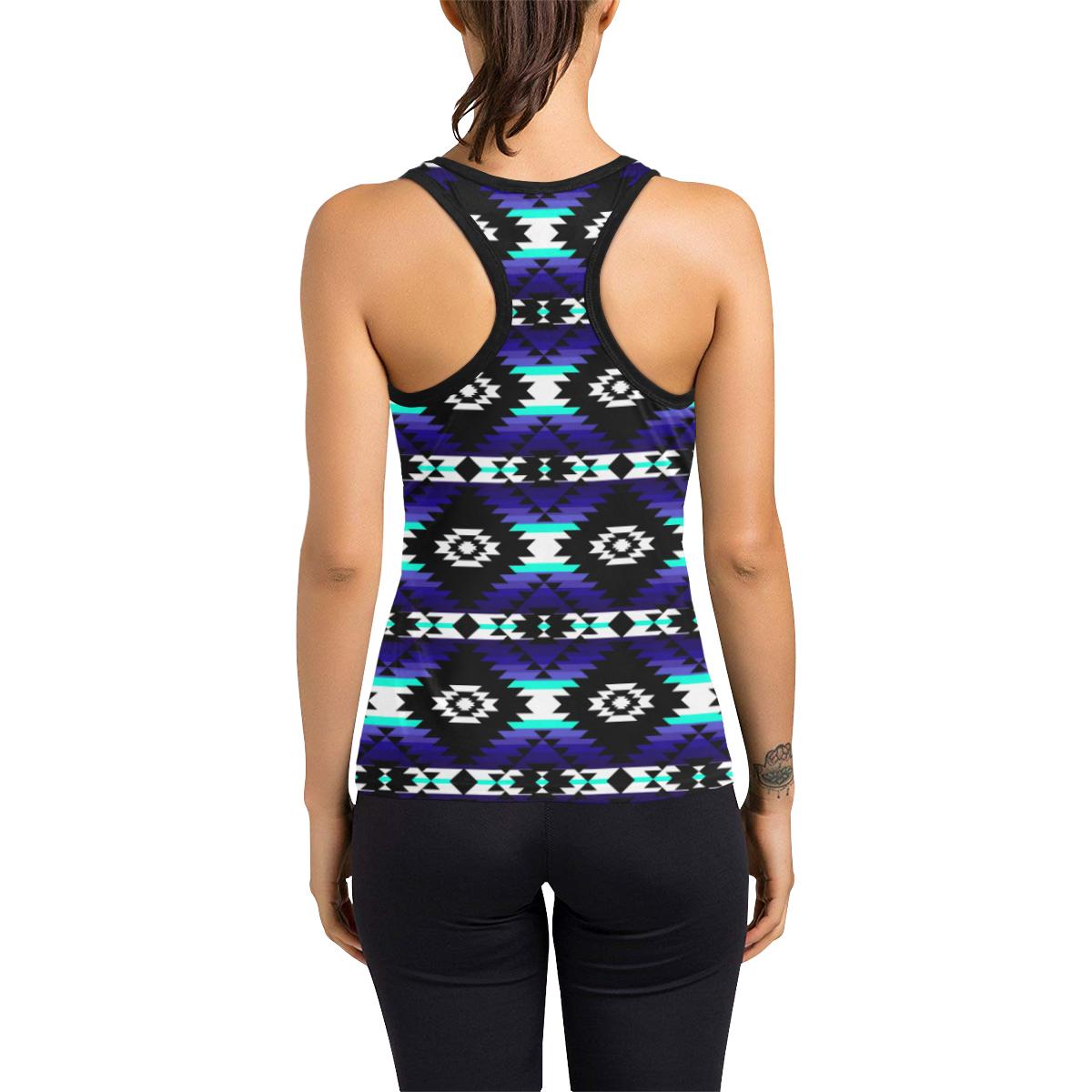 Cree Confederacy Midnight Women's Racerback Tank Top (Model T60) Racerback Tank Top (T60) e-joyer 