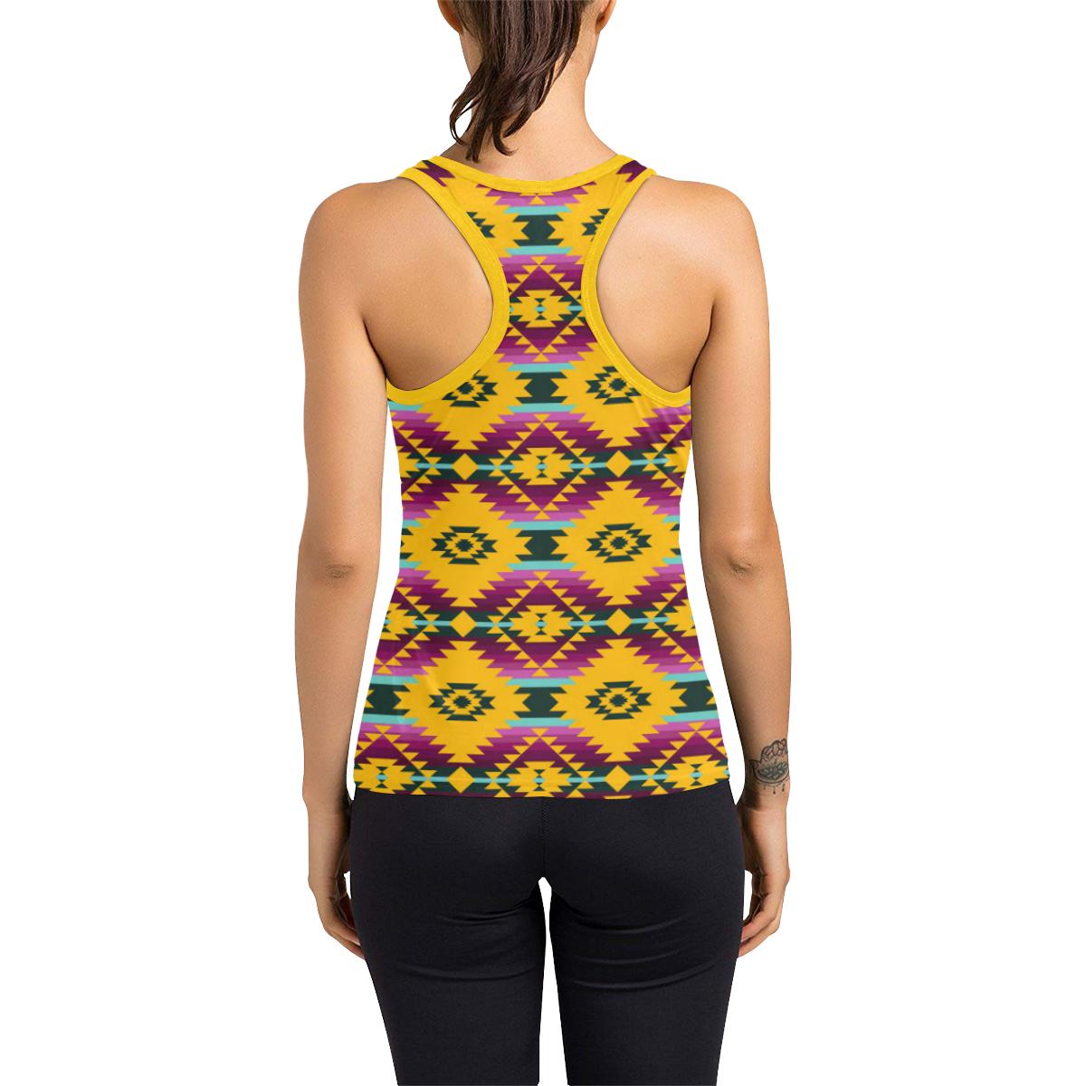 Cree Confederacy Summer Gathering Women's Racerback Tank Top (Model T60) Racerback Tank Top (T60) e-joyer 
