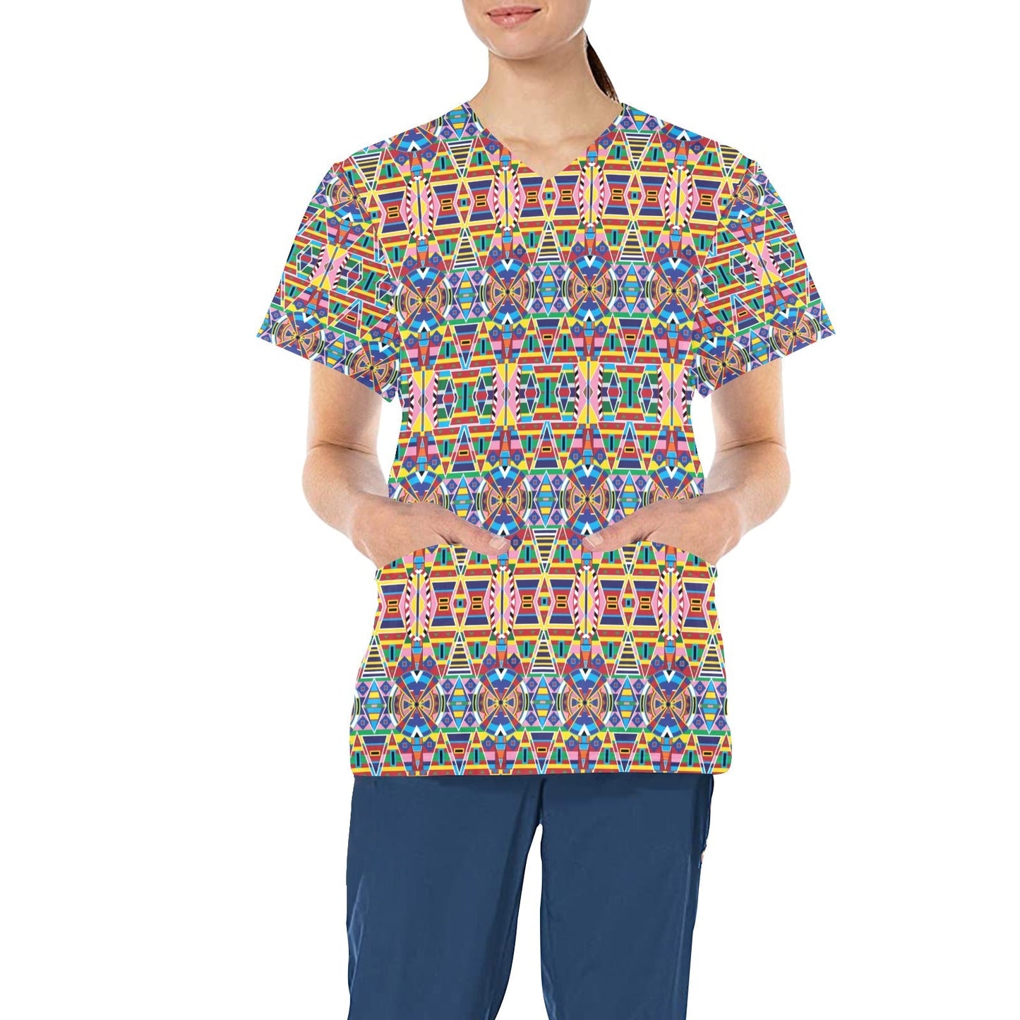 Crow Captive All Over Print Scrub Top Scrub Top e-joyer 