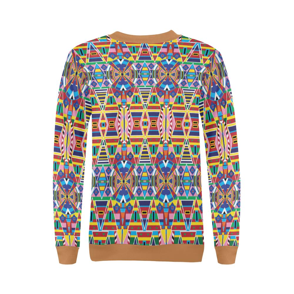 Crow Captive Large All Over Print Crewneck Sweatshirt for Women (Model H18) Crewneck Sweatshirt for Women (H18) e-joyer 