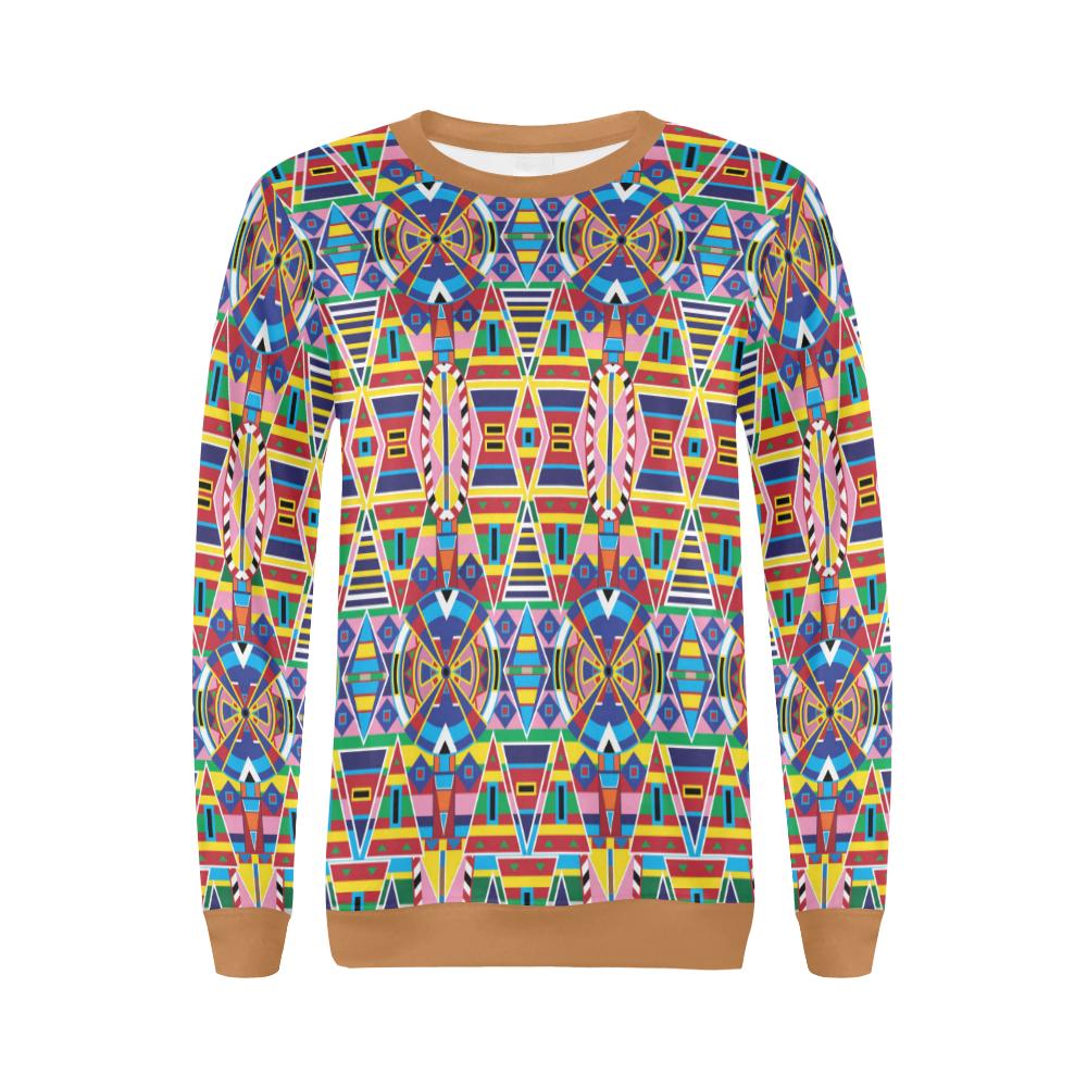 Crow Captive Large All Over Print Crewneck Sweatshirt for Women (Model H18) Crewneck Sweatshirt for Women (H18) e-joyer 