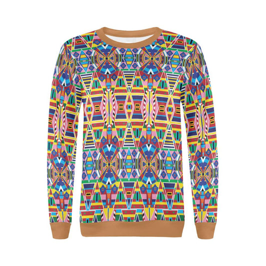 Crow Captive Large All Over Print Crewneck Sweatshirt for Women (Model H18) Crewneck Sweatshirt for Women (H18) e-joyer 