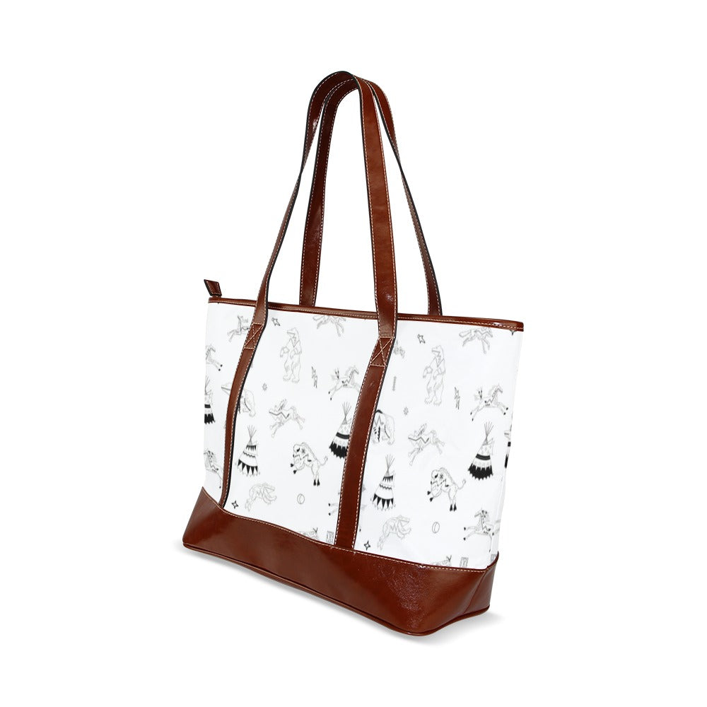 Ledger Dables White Tote Handbag