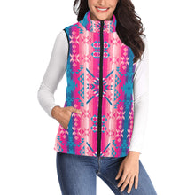 Load image into Gallery viewer, Desert Geo Blue Women&#39;s Padded Vest Jacket
