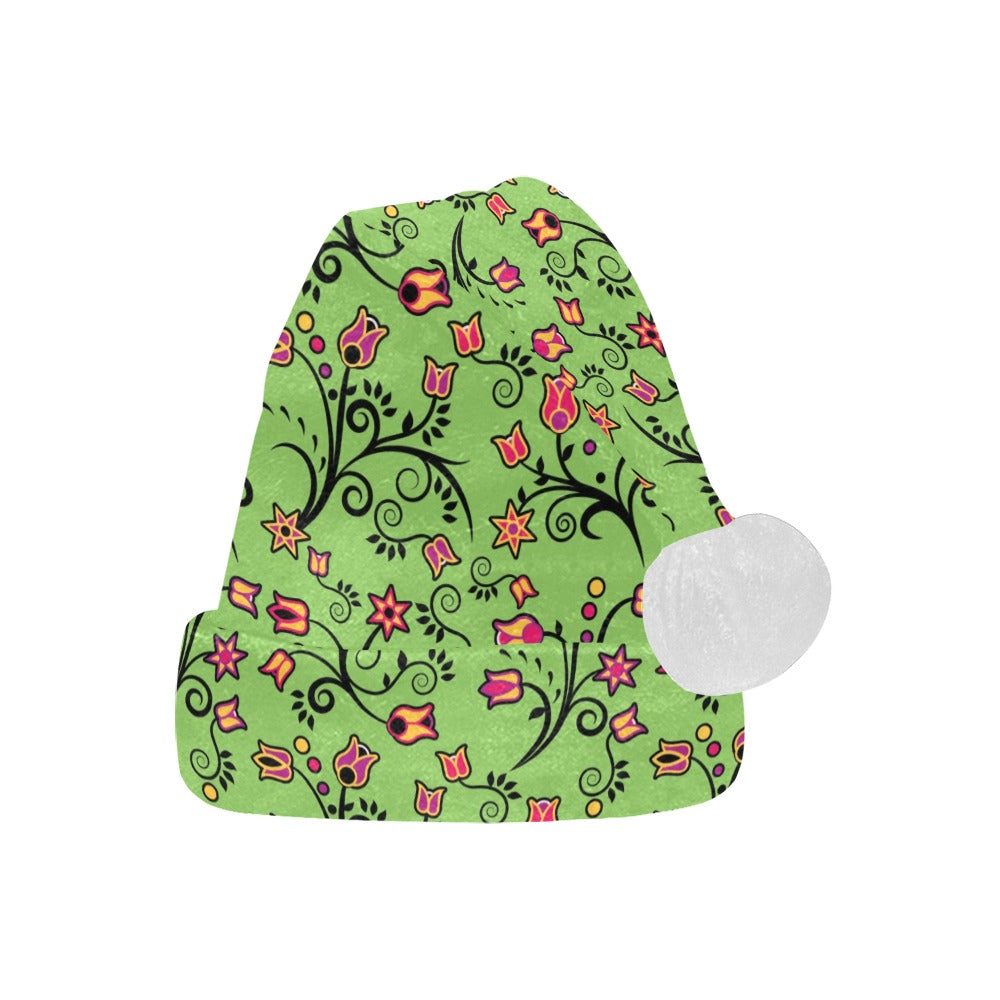 LightGreen Yellow Star Santa Hat