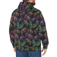 Load image into Gallery viewer, Neon Floral Buffalos Men&#39;s Long Sleeve Fleece Hoodie
