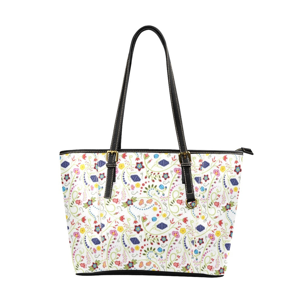 Fresh Fleur Leather Tote Bag