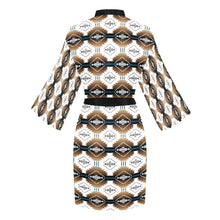 Load image into Gallery viewer, Cofitichequi White Long Sleeve Kimono Robe
