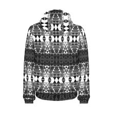 Load image into Gallery viewer, Writing on Stone Black and White Men&#39;s Padded Hooded Jacket
