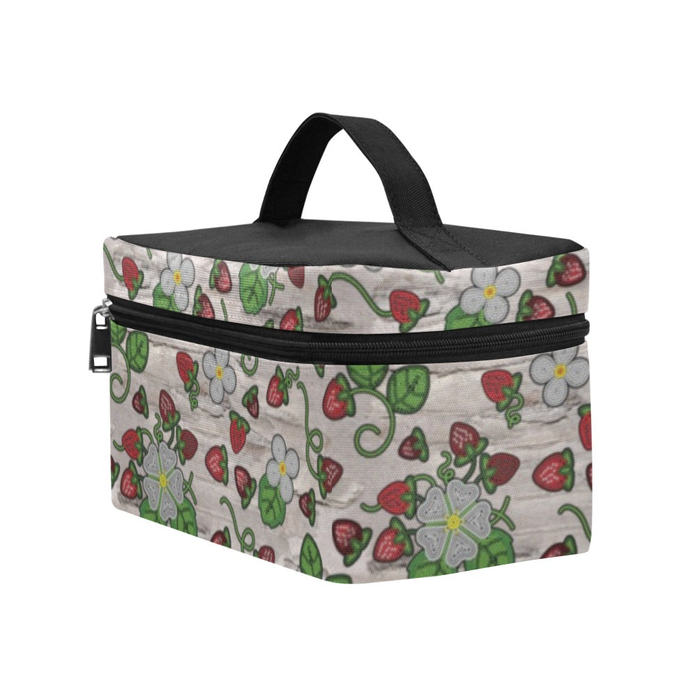 Strawberry Dreams Bright Birch Cosmetic Bag/Large