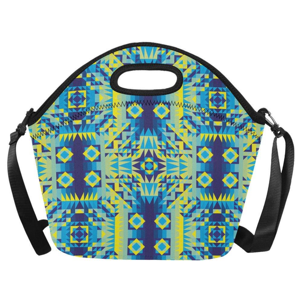 Kaleidoscope Jaune Bleu Neoprene Lunch Bag/Large