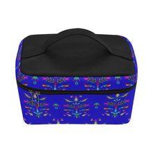 Load image into Gallery viewer, Dakota Damask Blue Cosmetic Bag/Large
